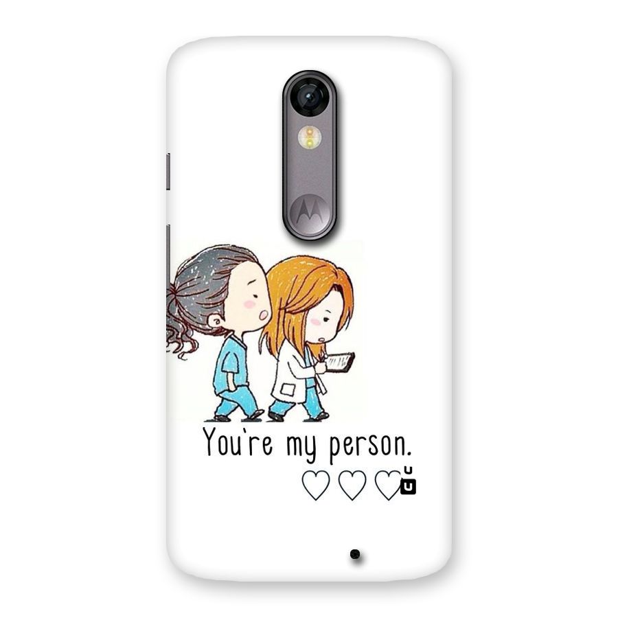 Two Friends In Coat Back Case for Moto X Force