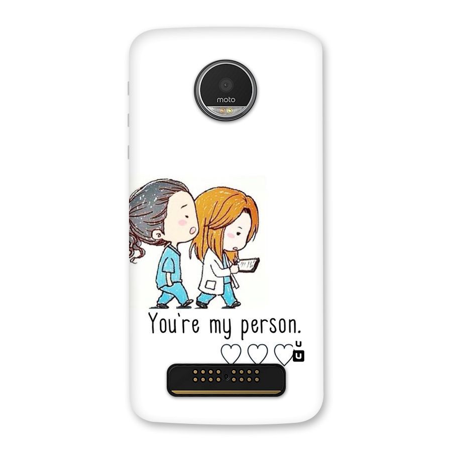 Two Friends In Coat Back Case for Moto Z Play