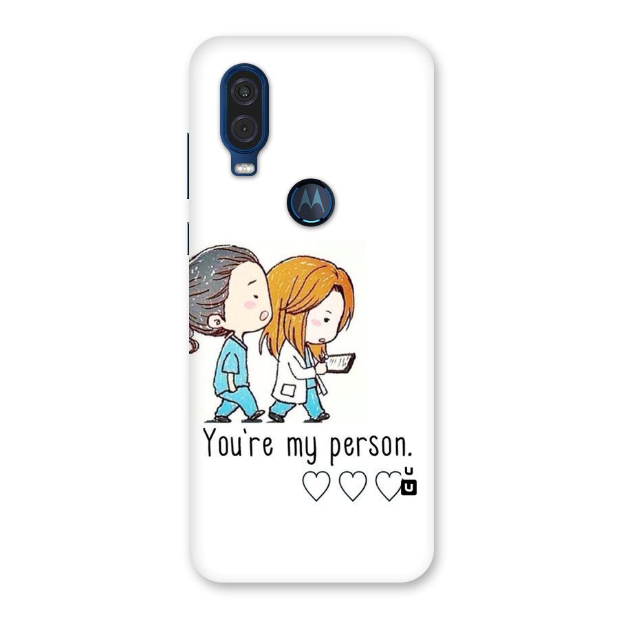Two Friends In Coat Back Case for Motorola One Vision