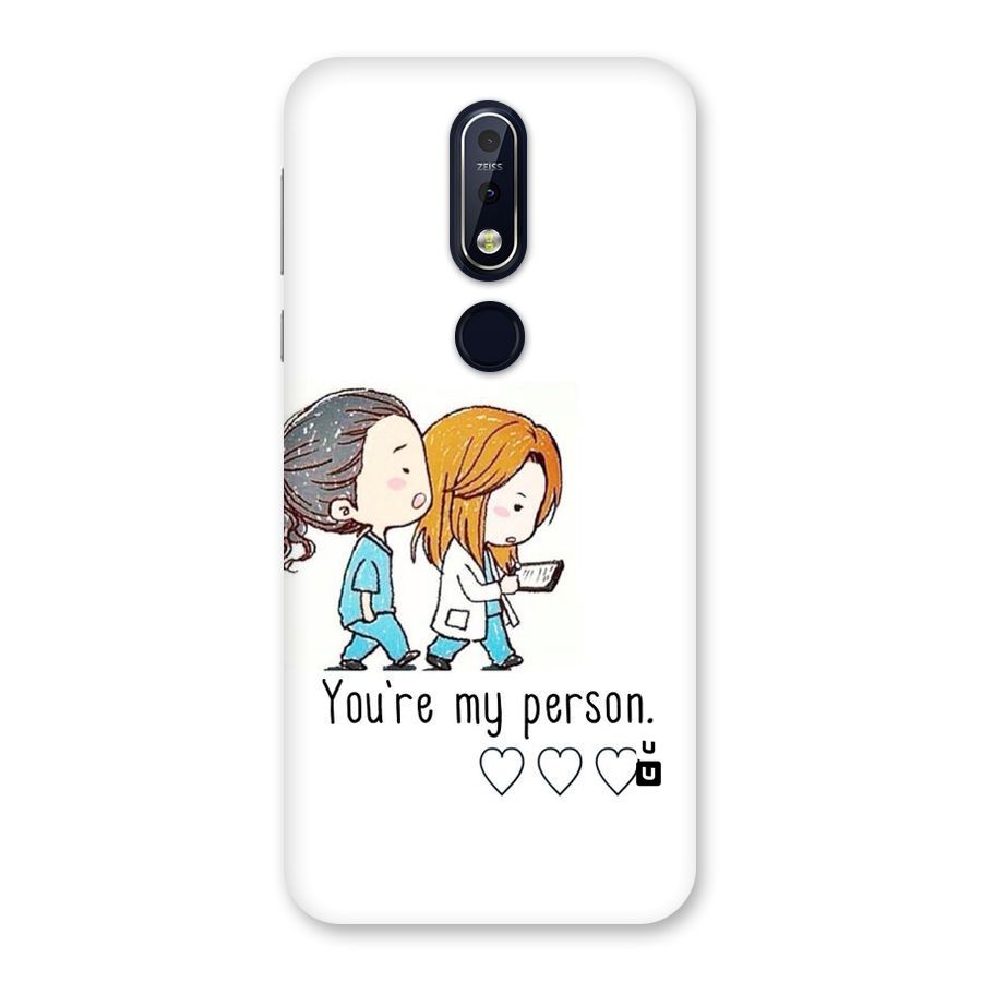Two Friends In Coat Back Case for Nokia 7.1