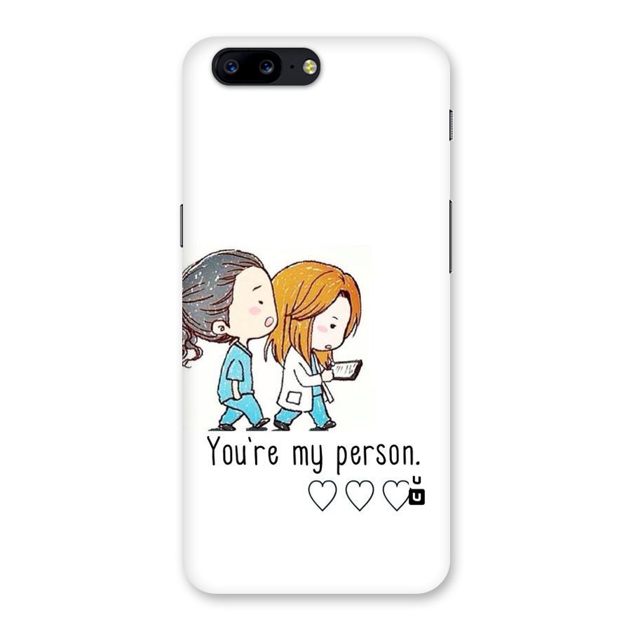 Two Friends In Coat Back Case for OnePlus 5