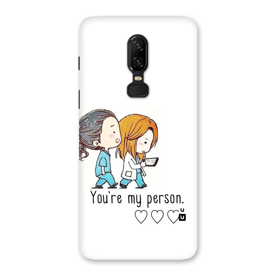 Two Friends In Coat Back Case for OnePlus 6