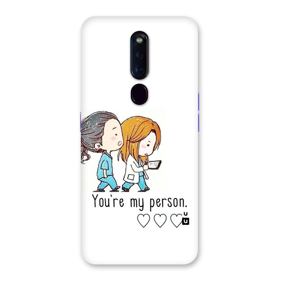 Two Friends In Coat Back Case for Oppo F11 Pro
