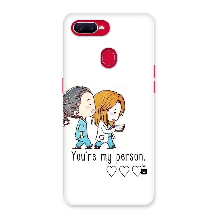 Two Friends In Coat Back Case for Oppo F9 Pro