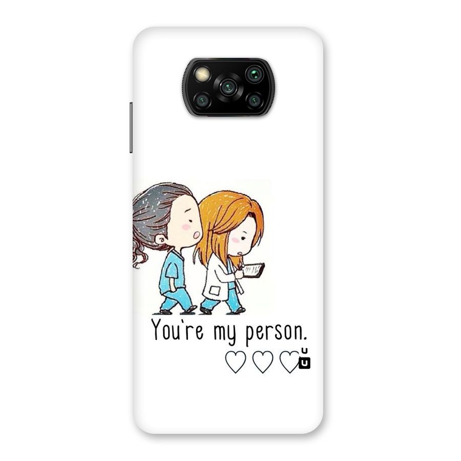 Two Friends In Coat Back Case for Poco X3