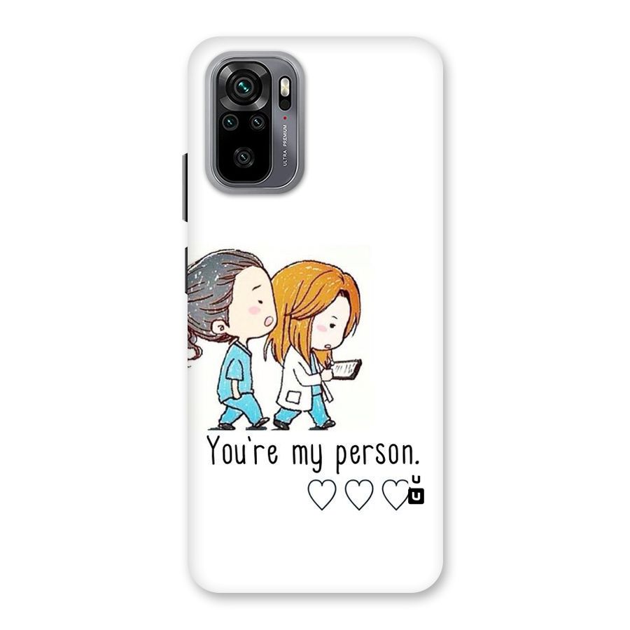 Two Friends In Coat Back Case for Redmi Note 10