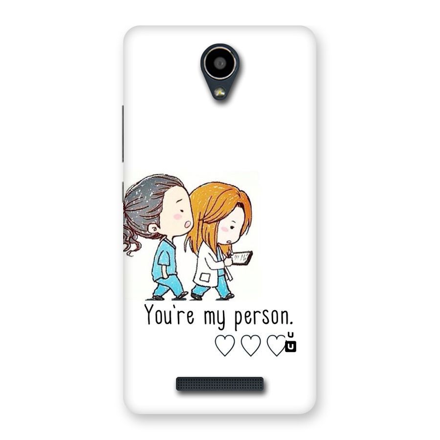 Two Friends In Coat Back Case for Redmi Note 2