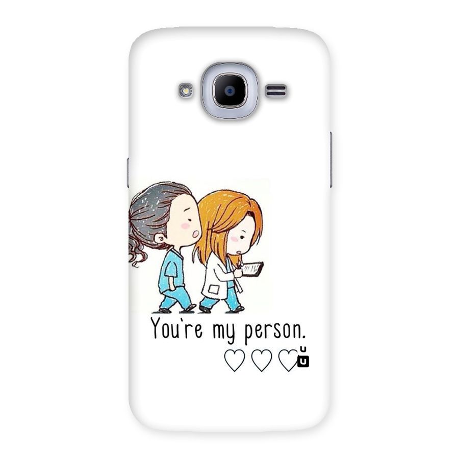 Two Friends In Coat Back Case for Samsung Galaxy J2 2016