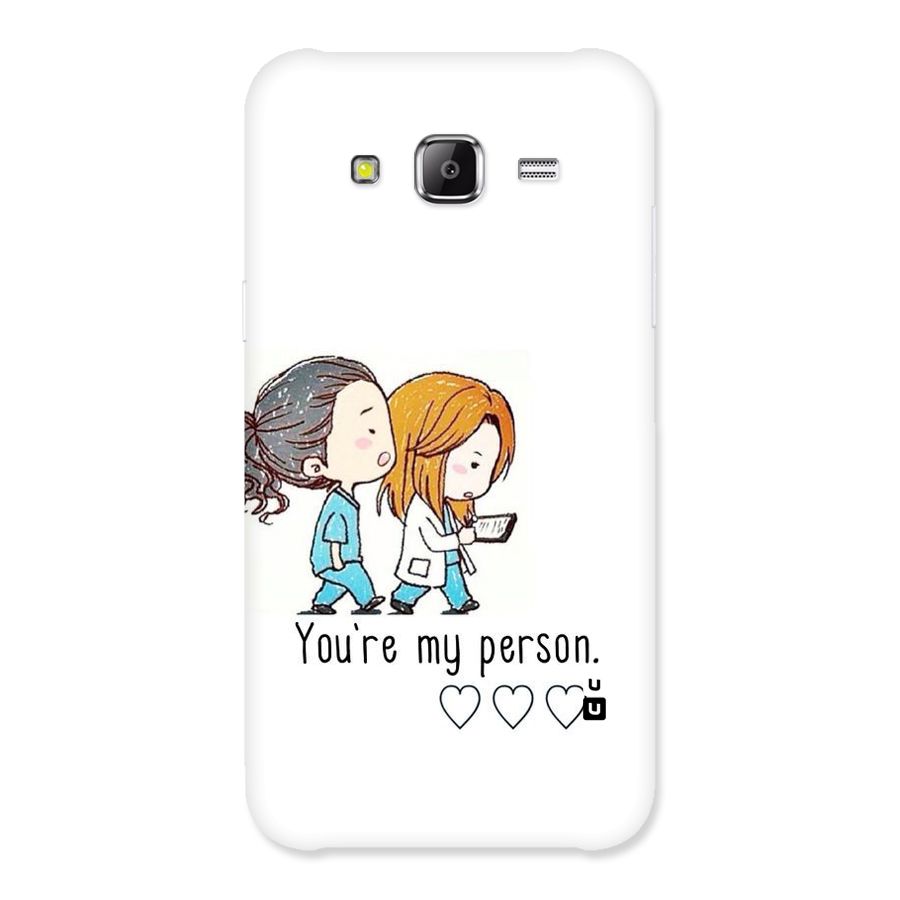 Two Friends In Coat Back Case for Samsung Galaxy J2 Prime