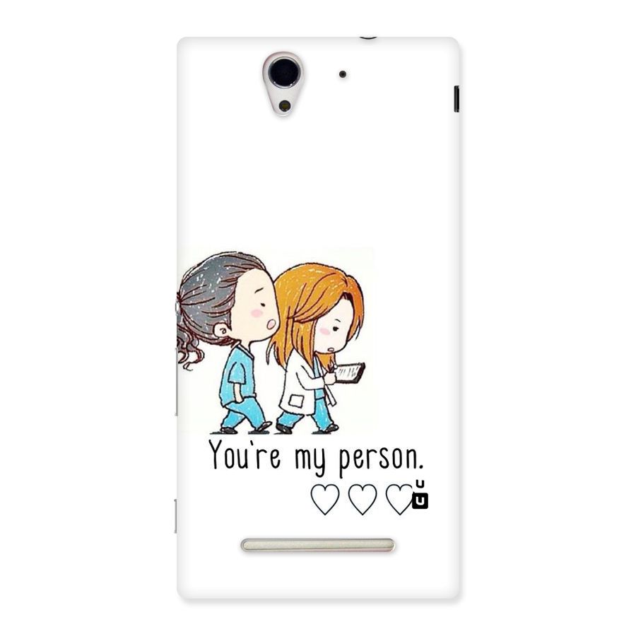 Two Friends In Coat Back Case for Sony Xperia C3