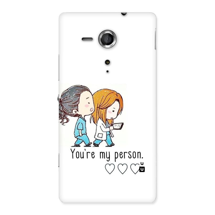 Two Friends In Coat Back Case for Sony Xperia SP