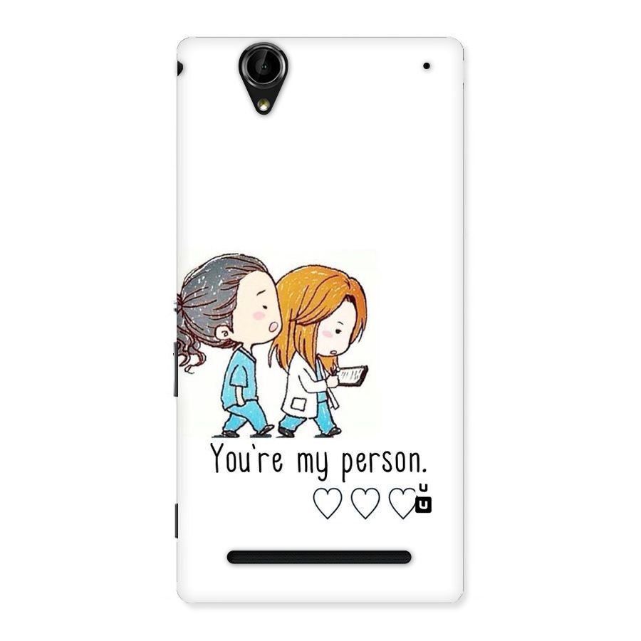 Two Friends In Coat Back Case for Sony Xperia T2
