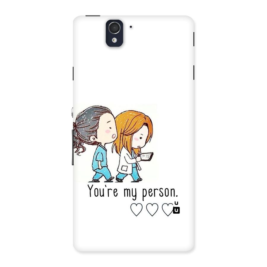 Two Friends In Coat Back Case for Sony Xperia Z