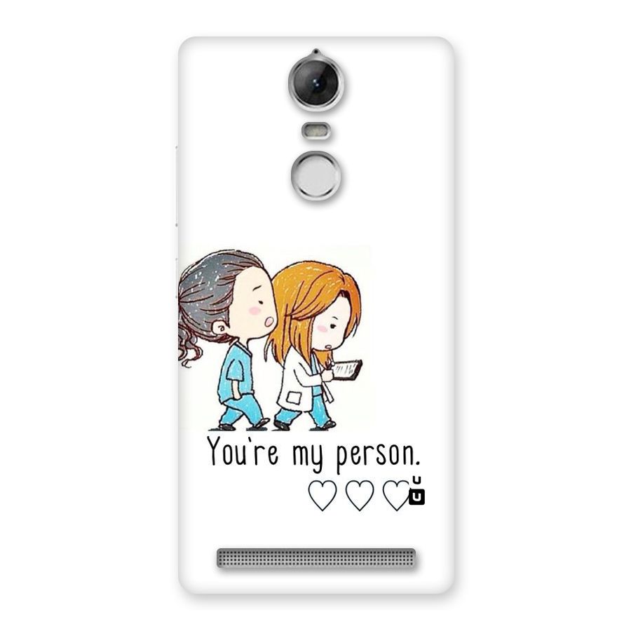 Two Friends In Coat Back Case for Vibe K5 Note
