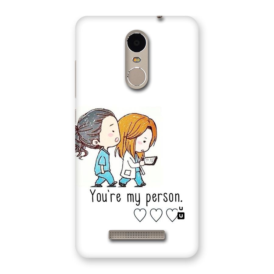 Two Friends In Coat Back Case for Xiaomi Redmi Note 3