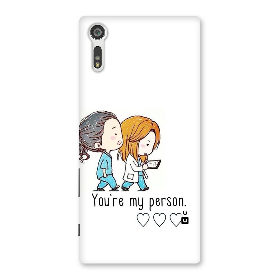 Two Friends In Coat Back Case for Xperia XZ