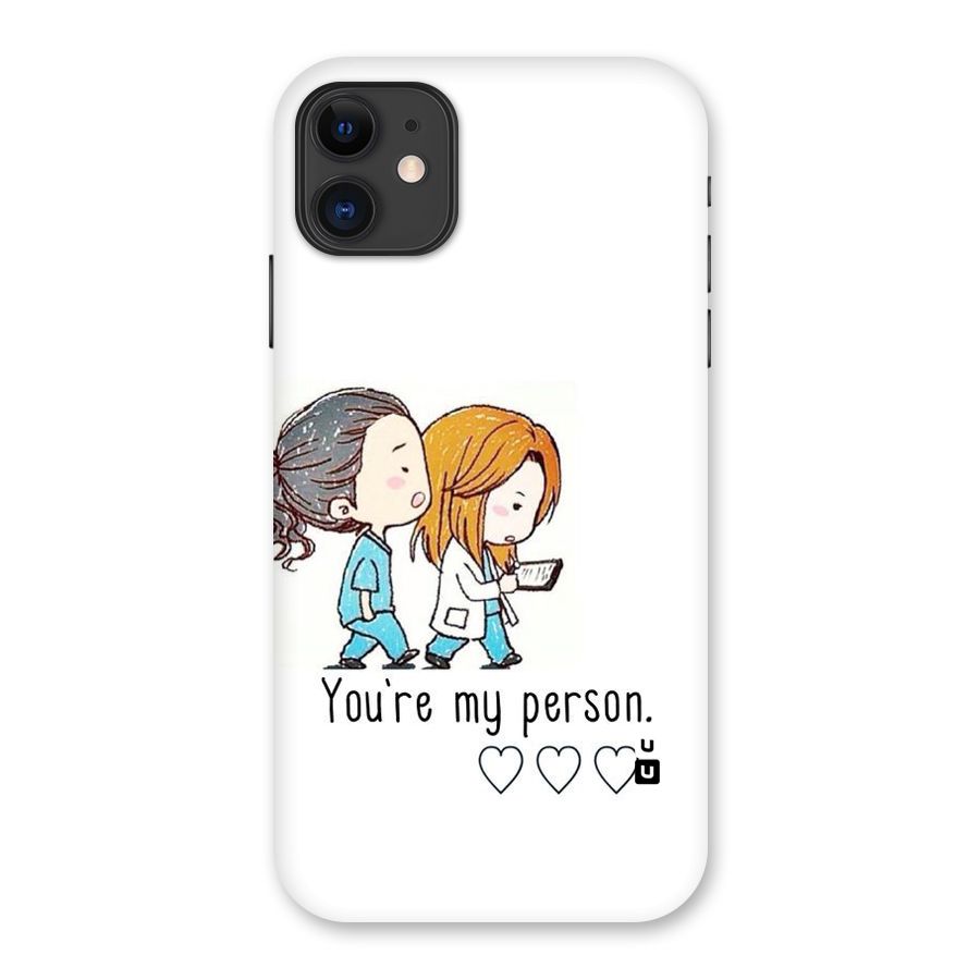 Two Friends In Coat Back Case for iPhone 11