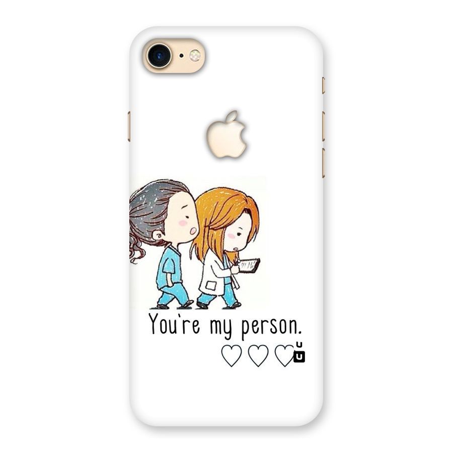 Two Friends In Coat Back Case for iPhone 7 Apple Cut