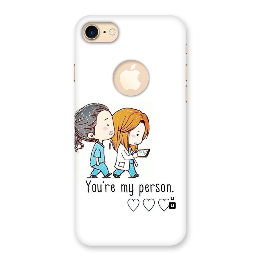 Two Friends In Coat Back Case for iPhone 7 Logo Cut