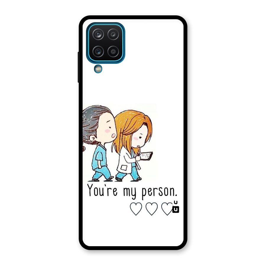 Two Friends In Coat Glass Back Case for Galaxy A12