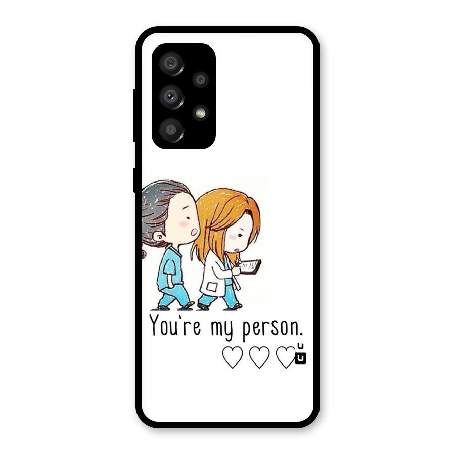 Two Friends In Coat Glass Back Case for Galaxy A32