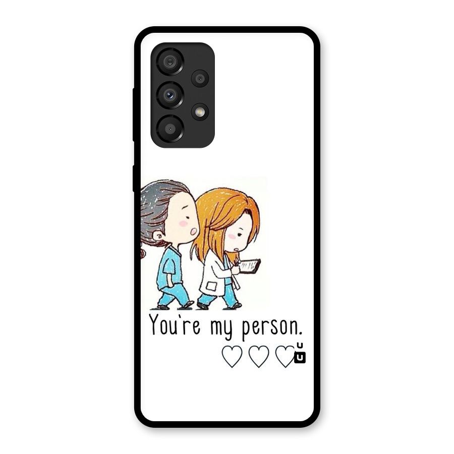 Two Friends In Coat Glass Back Case for Galaxy A33 5G