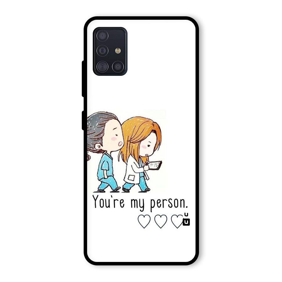 Two Friends In Coat Glass Back Case for Galaxy A51