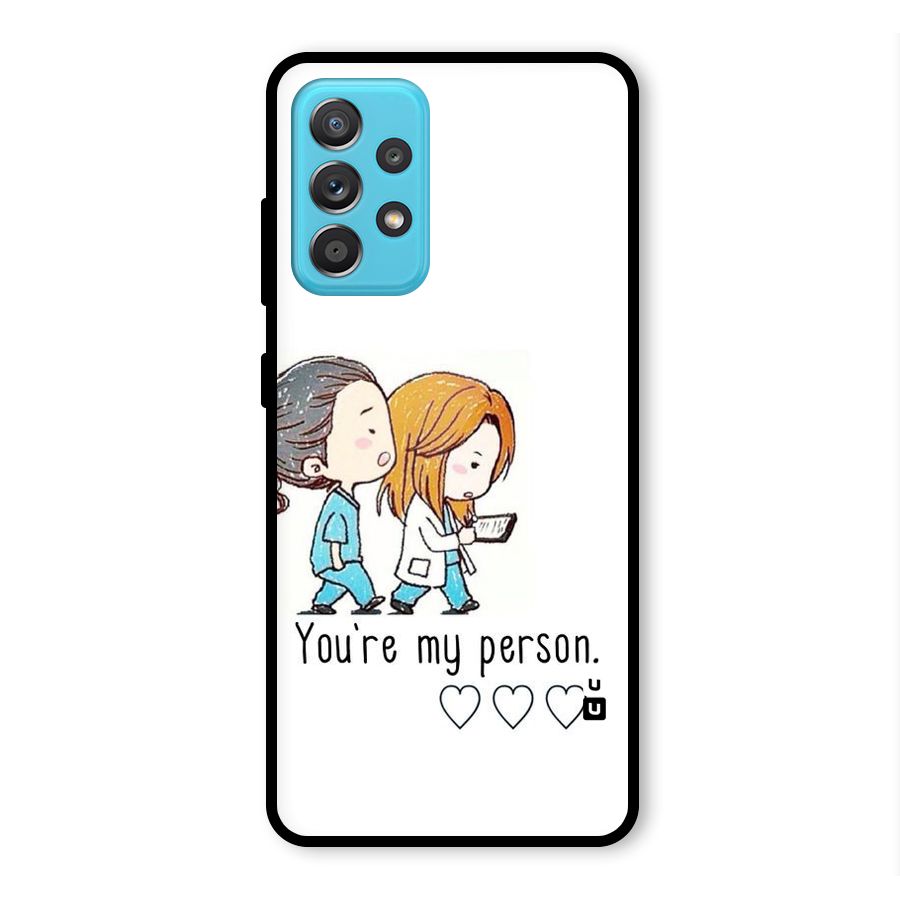 Two Friends In Coat Glass Back Case for Galaxy A52s 5G