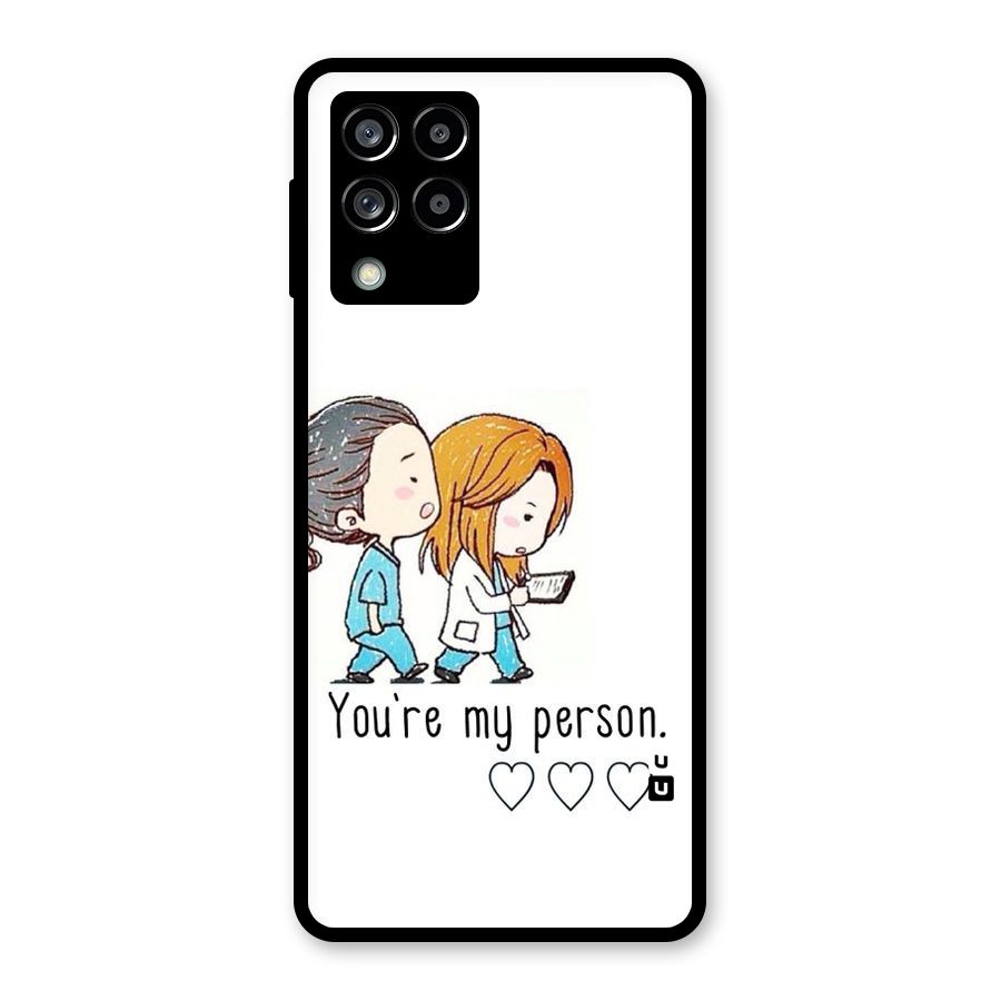 Two Friends In Coat Glass Back Case for Galaxy M53 5G
