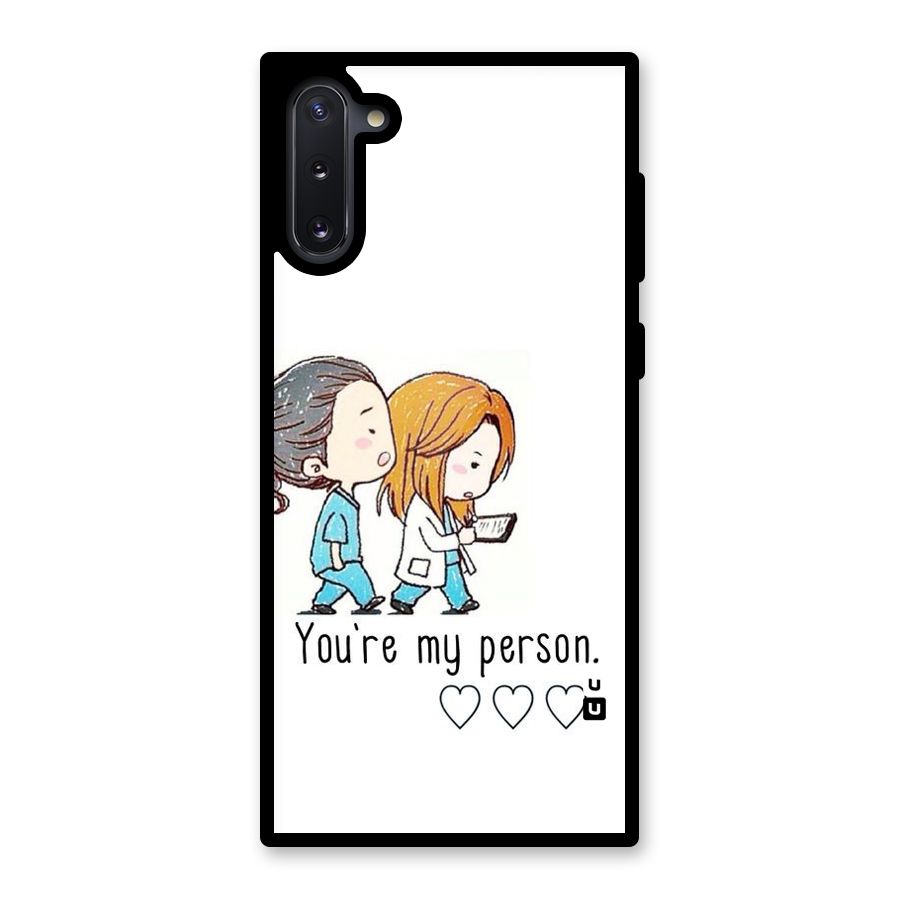 Two Friends In Coat Glass Back Case for Galaxy Note 10