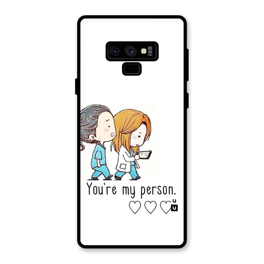 Two Friends In Coat Glass Back Case for Galaxy Note 9