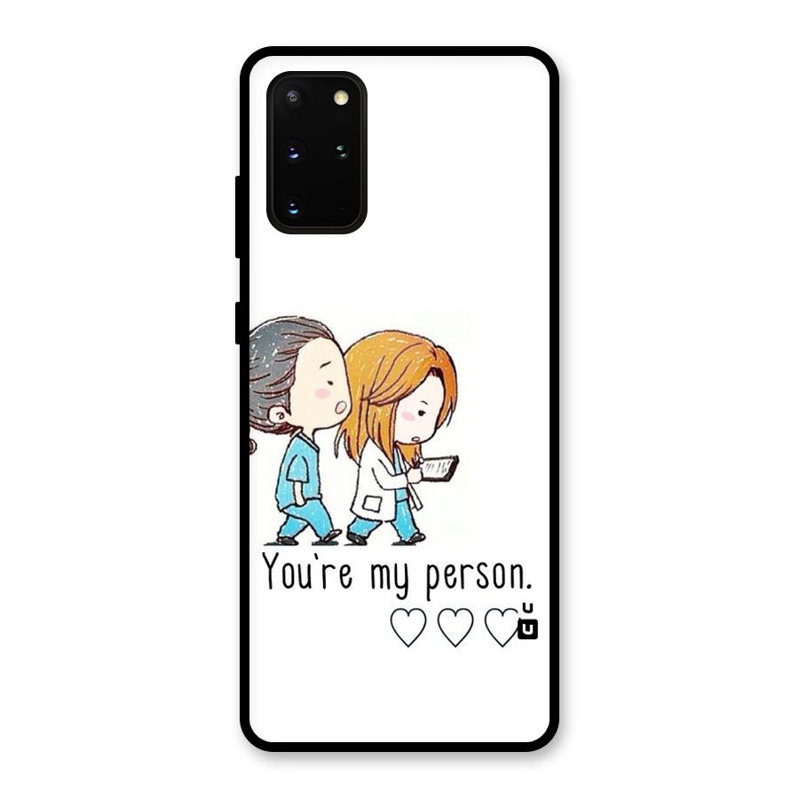 Two Friends In Coat Glass Back Case for Galaxy S20 Plus
