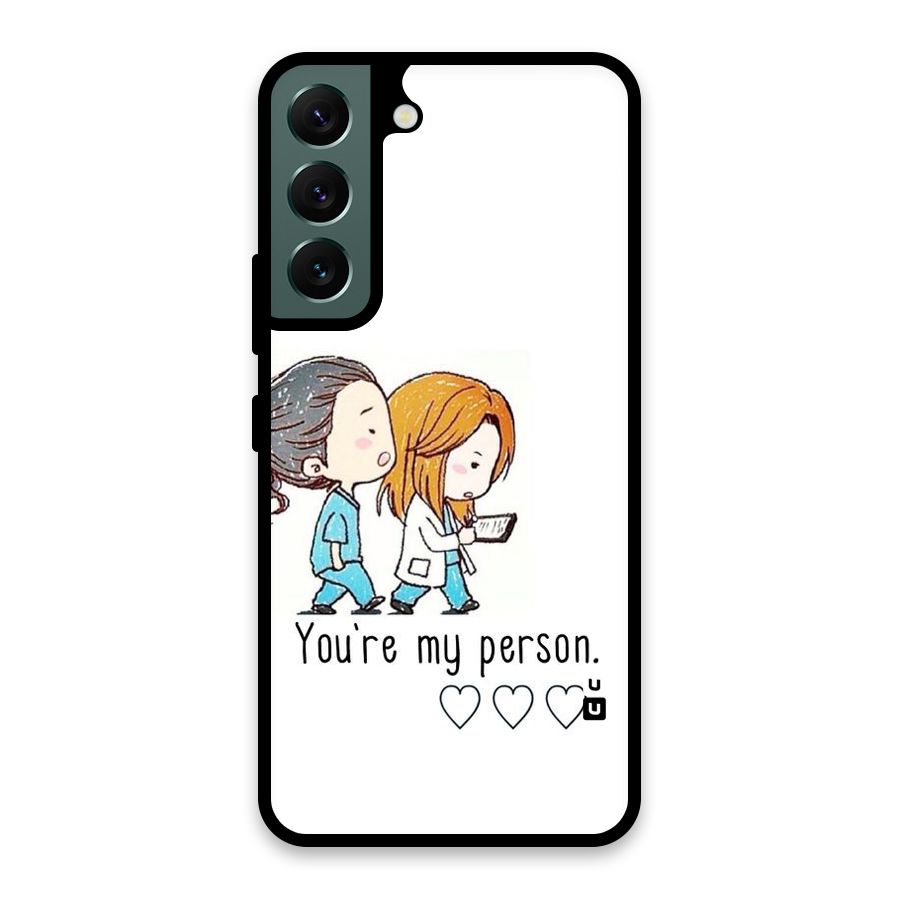 Two Friends In Coat Glass Back Case for Galaxy S22 5G
