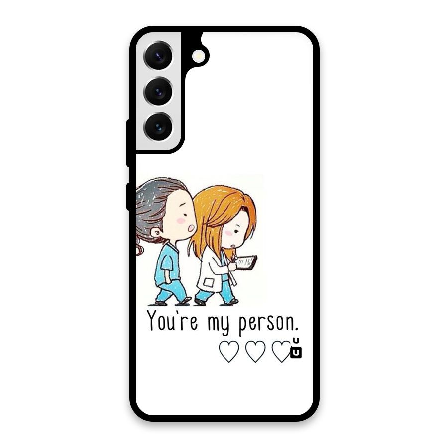Two Friends In Coat Glass Back Case for Galaxy S22 Plus 5G