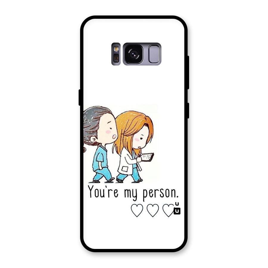 Two Friends In Coat Glass Back Case for Galaxy S8