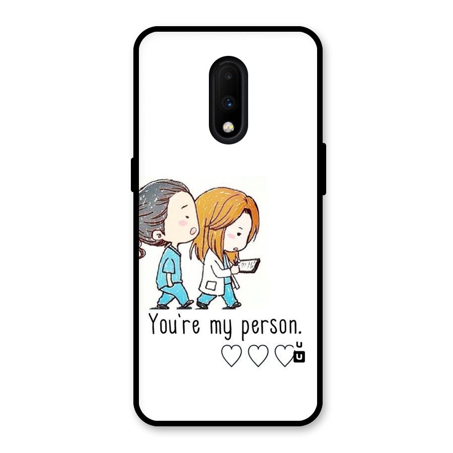 Two Friends In Coat Glass Back Case for OnePlus 7