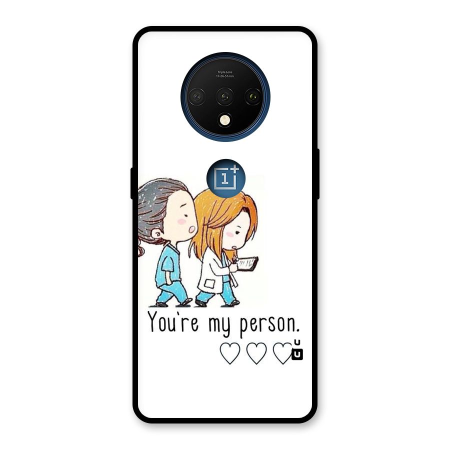 Two Friends In Coat Glass Back Case for OnePlus 7T