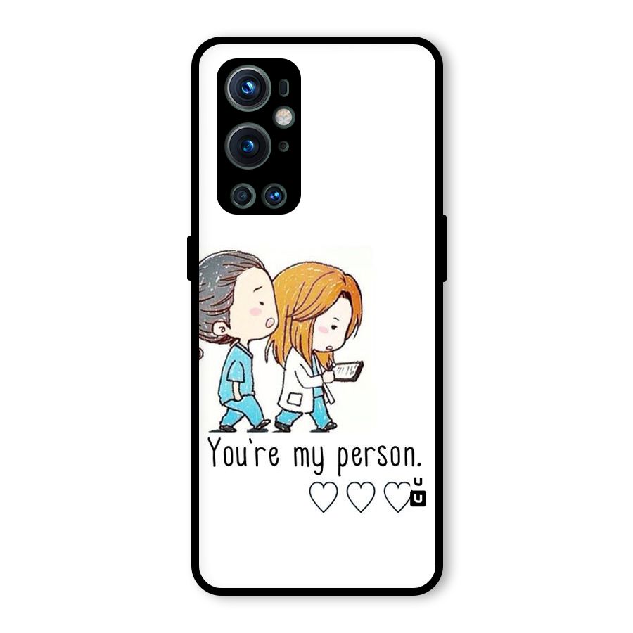 Two Friends In Coat Glass Back Case for OnePlus 9 Pro
