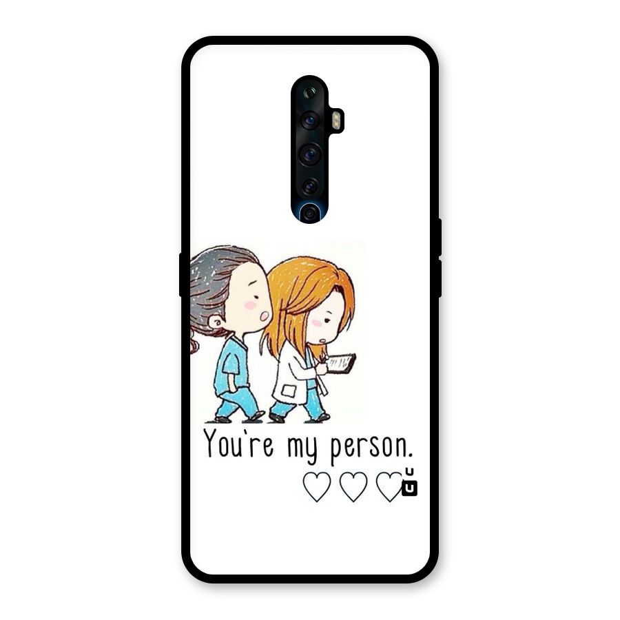 Two Friends In Coat Glass Back Case for Oppo Reno2 F