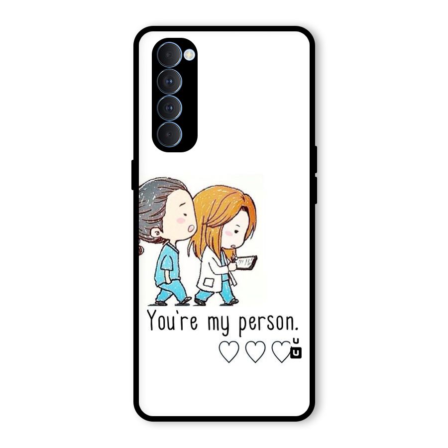 Two Friends In Coat Glass Back Case for Oppo Reno4 Pro