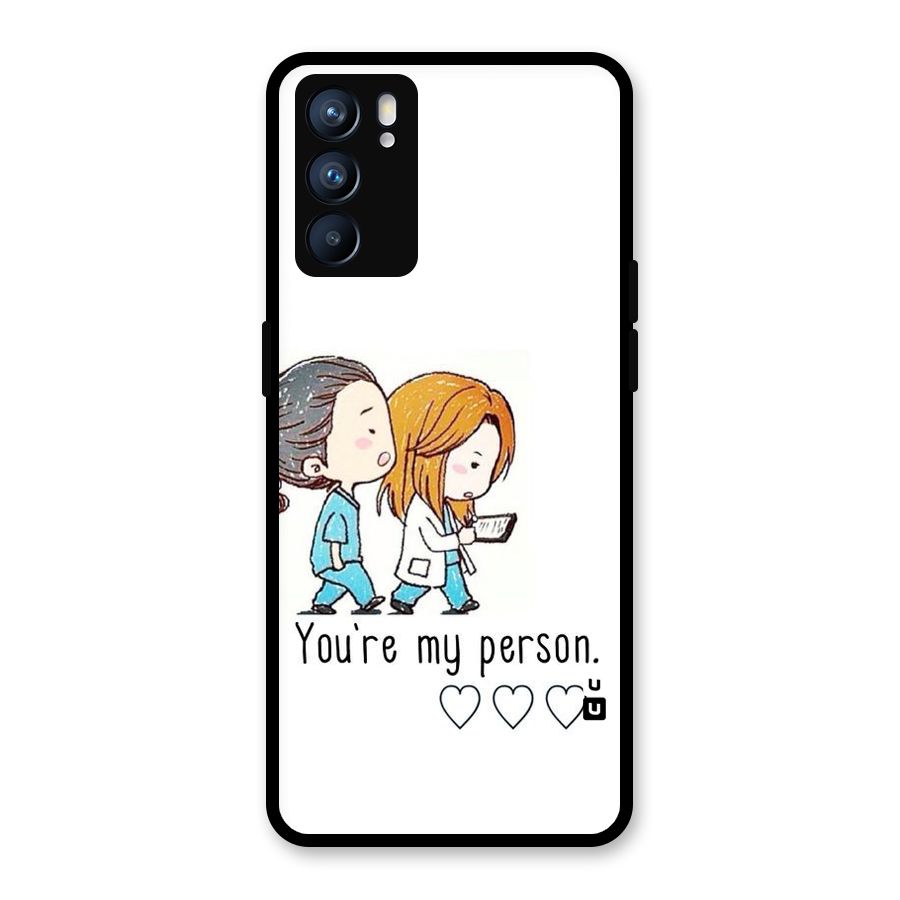 Two Friends In Coat Glass Back Case for Oppo Reno6 5G