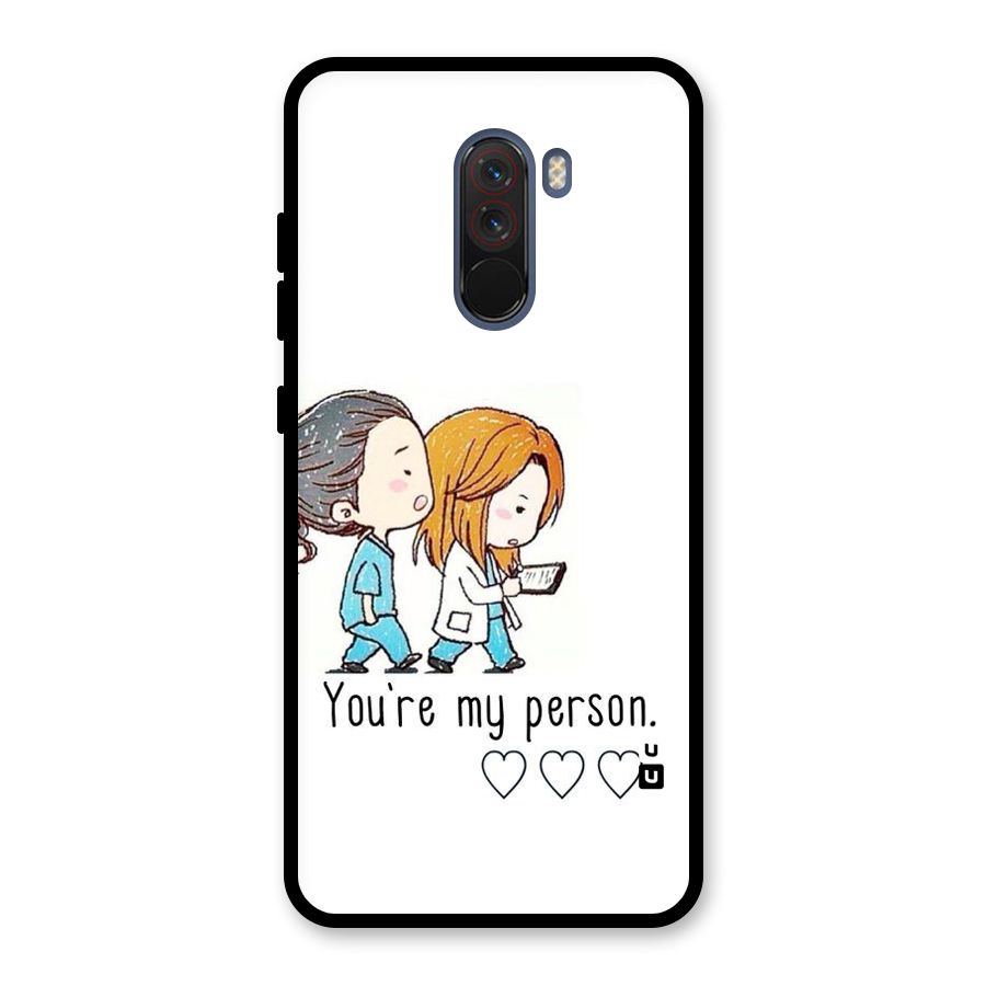 Two Friends In Coat Glass Back Case for Poco F1