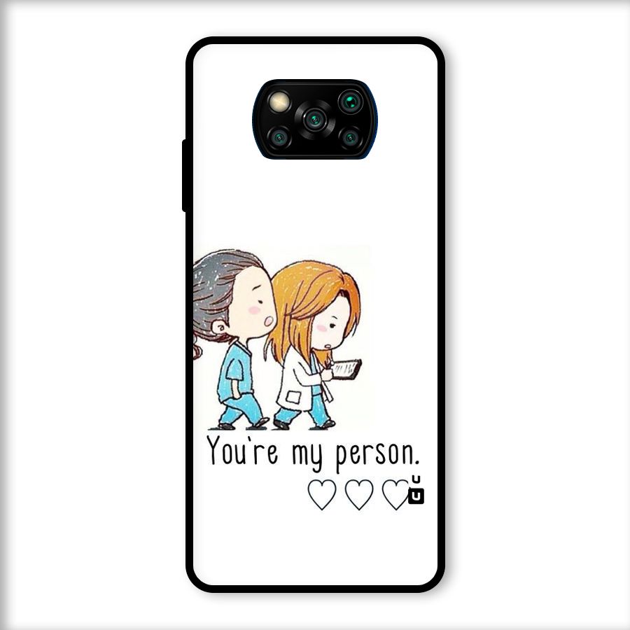 Two Friends In Coat Glass Back Case for Poco X3