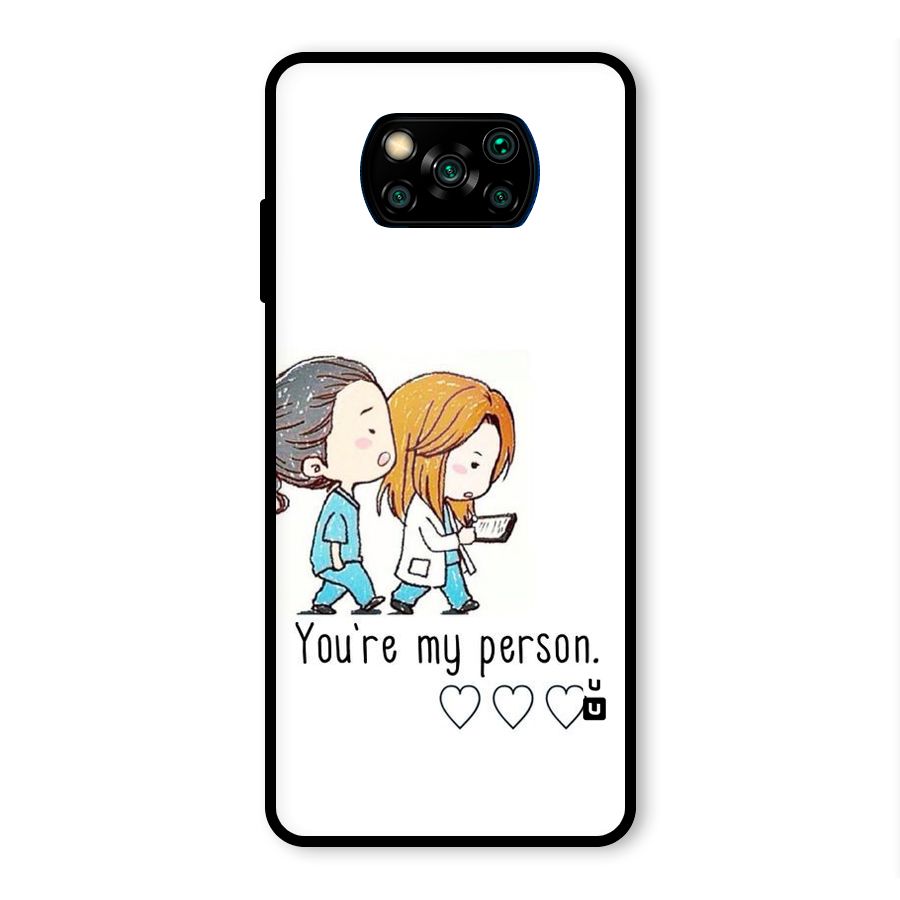 Two Friends In Coat Glass Back Case for Poco X3 Pro