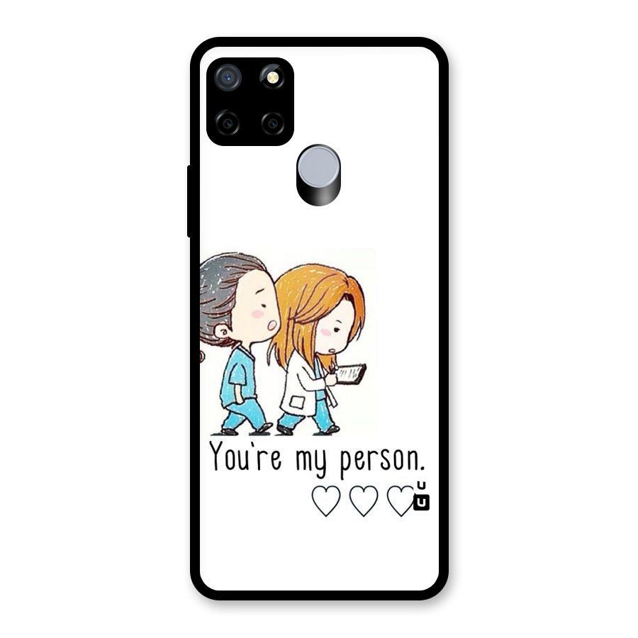 Two Friends In Coat Glass Back Case for Realme Narzo 20