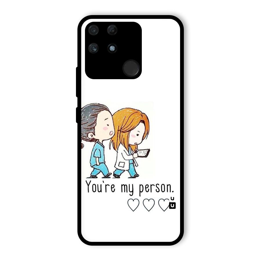 Two Friends In Coat Glass Back Case for Realme Narzo 50A