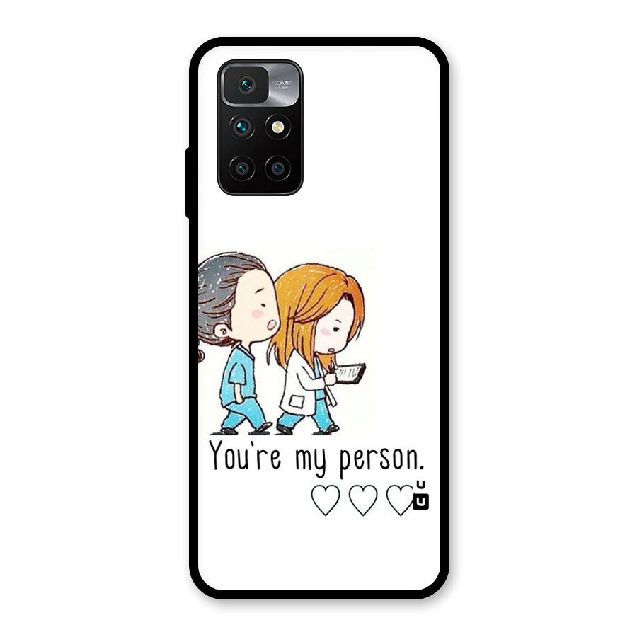 Two Friends In Coat Glass Back Case for Redmi 10 Prime