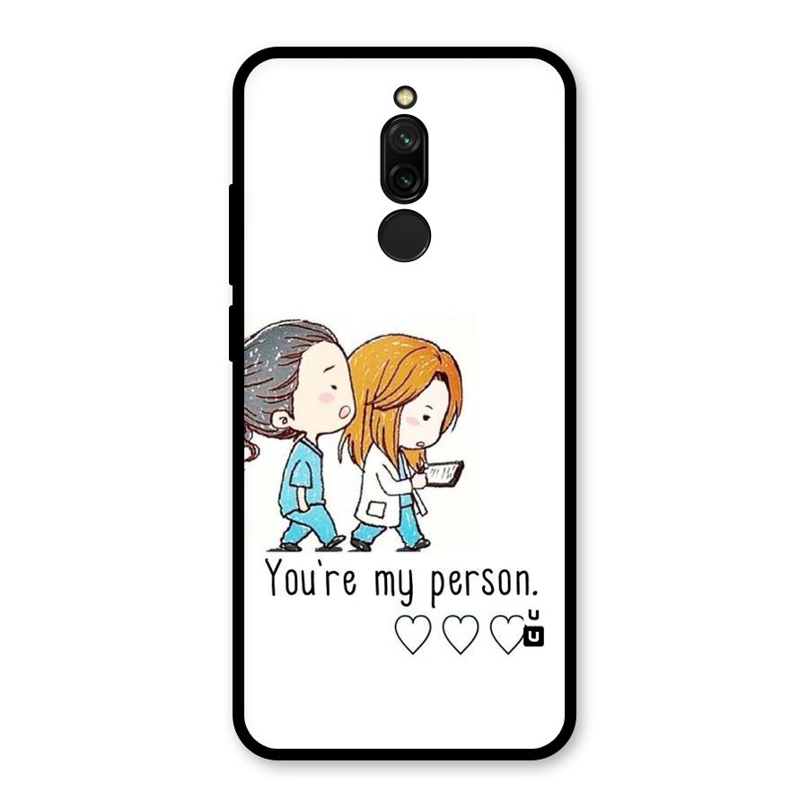 Two Friends In Coat Glass Back Case for Redmi 8