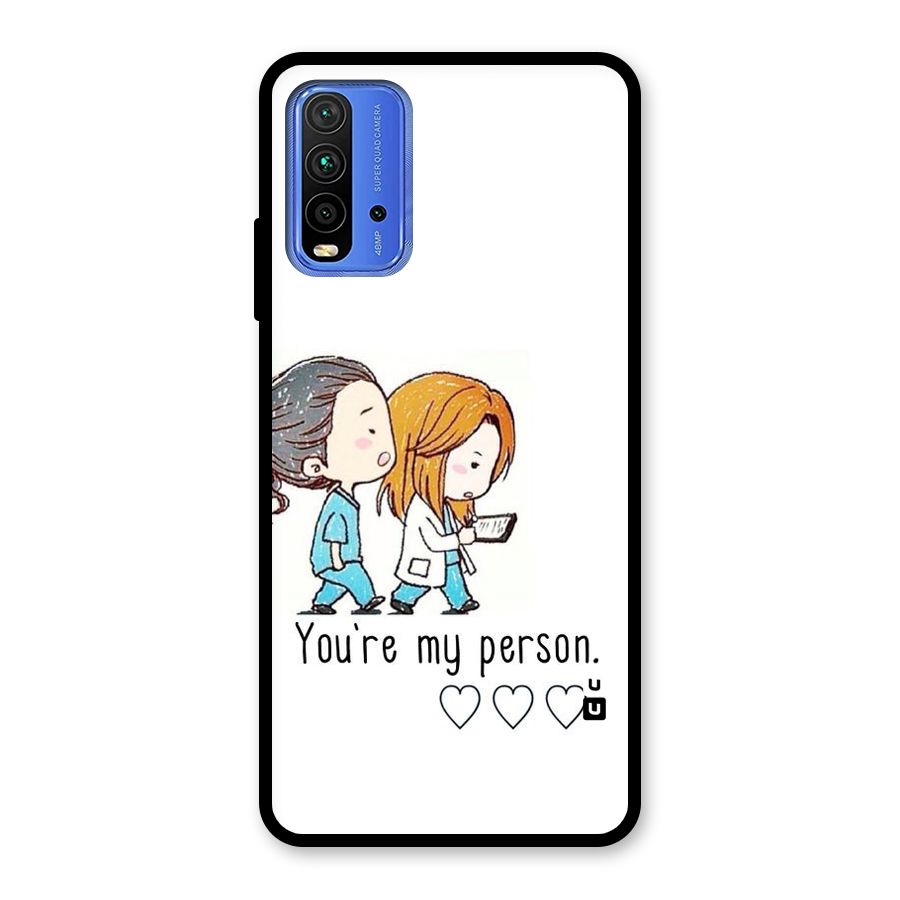 Two Friends In Coat Glass Back Case for Redmi 9 Power
