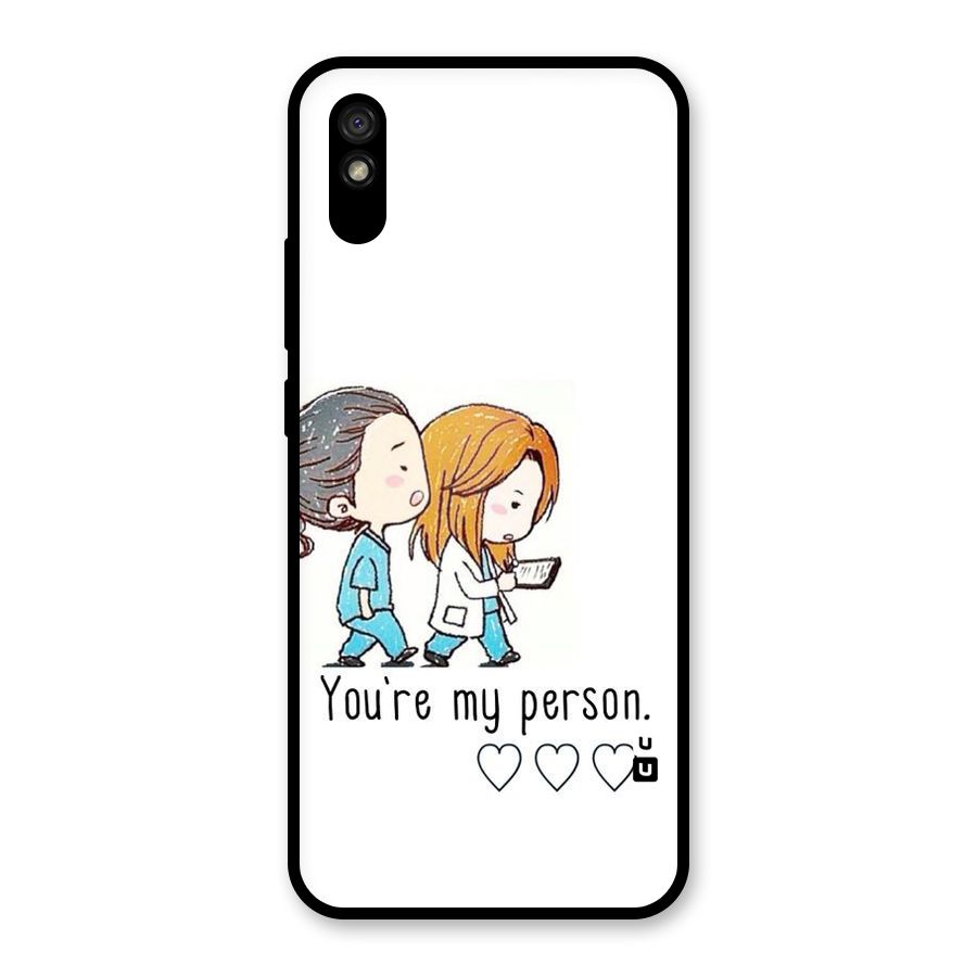 Two Friends In Coat Glass Back Case for Redmi 9i
